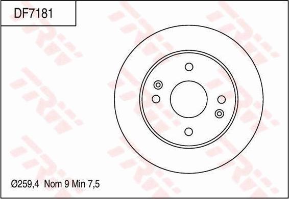 TRW DF7181 - Гальмівний диск autocars.com.ua