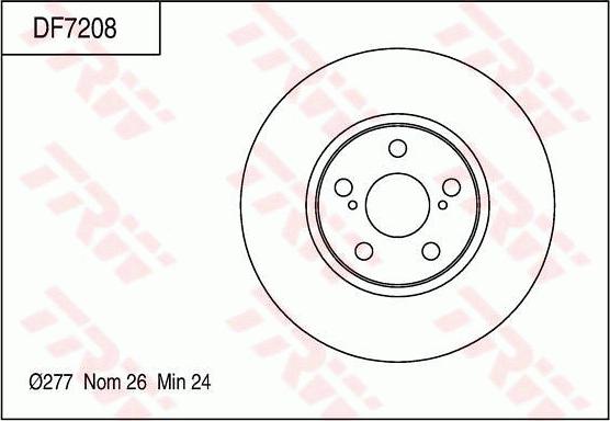 TRW DF7208S - Гальмівний диск autocars.com.ua