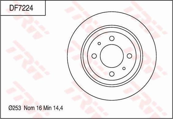 TRW DF7224 - Гальмівний диск autocars.com.ua