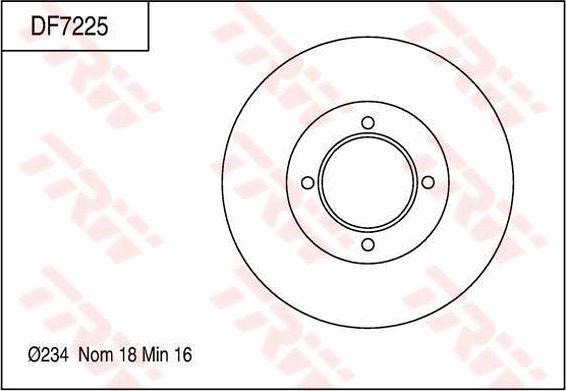 TRW DF7225 - Тормозной диск avtokuzovplus.com.ua