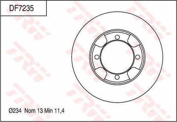 TRW DF7235 - Тормозной диск autodnr.net