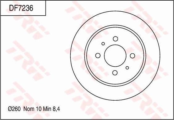 TRW DF7236 - Тормозной диск avtokuzovplus.com.ua