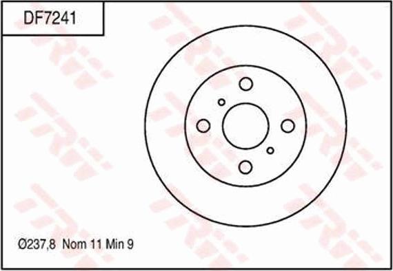 TRW DF7241 - Гальмівний диск autocars.com.ua