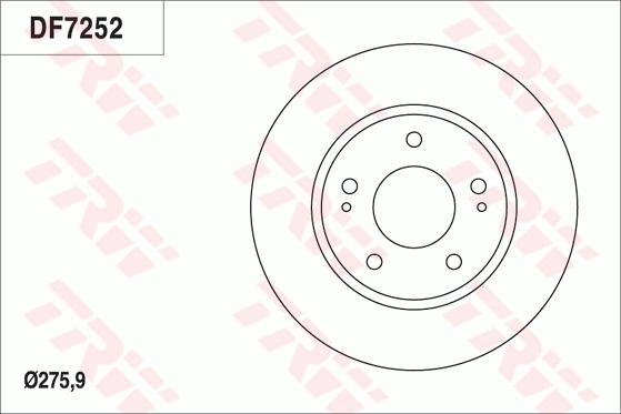 TRW DF7252 - Гальмівний диск autocars.com.ua