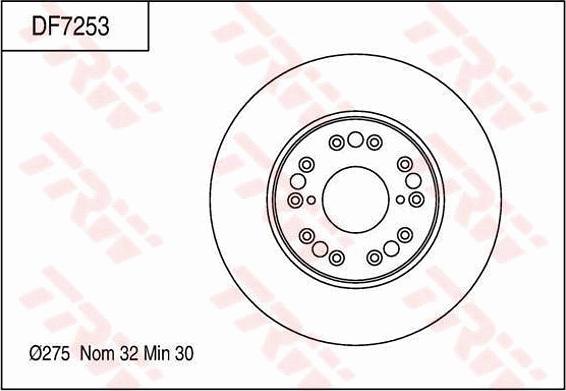 TRW DF7253 - Гальмівний диск autocars.com.ua