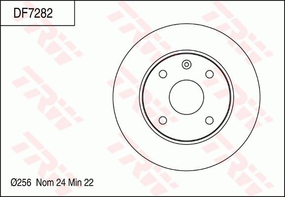 TRW DF7282 - Гальмівний диск autocars.com.ua