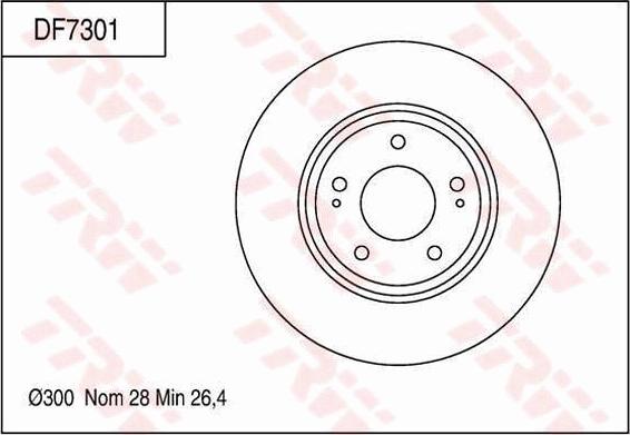 TRW DF7301 - Тормозной диск autodnr.net