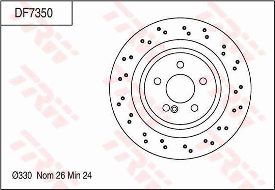 TRW DF7350 - Гальмівний диск autocars.com.ua