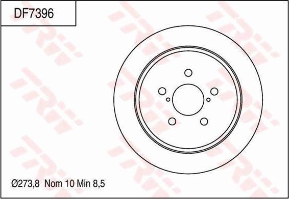 TRW DF7396 - Тормозной диск autodnr.net