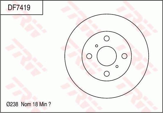 TRW DF7419 - Гальмівний диск autocars.com.ua