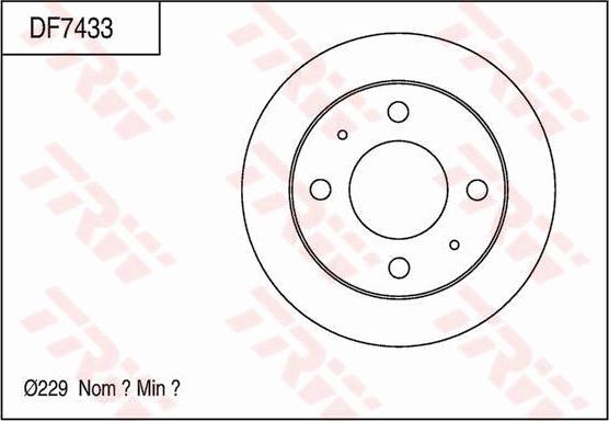 TRW DF7433 - Гальмівний диск autocars.com.ua