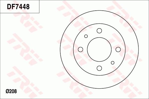 TRW DF7448 - Гальмівний диск autocars.com.ua