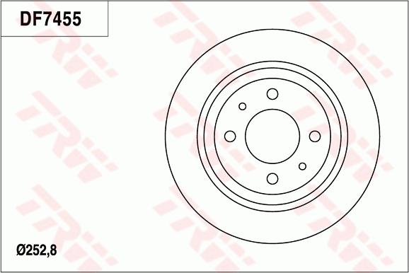 TRW DF7455 - Гальмівний диск autocars.com.ua