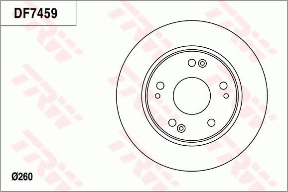 TRW DF7459 - Гальмівний диск autocars.com.ua