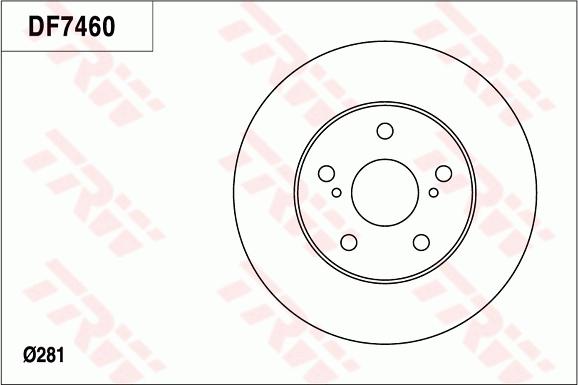 TRW DF7460 - Тормозной диск autodnr.net