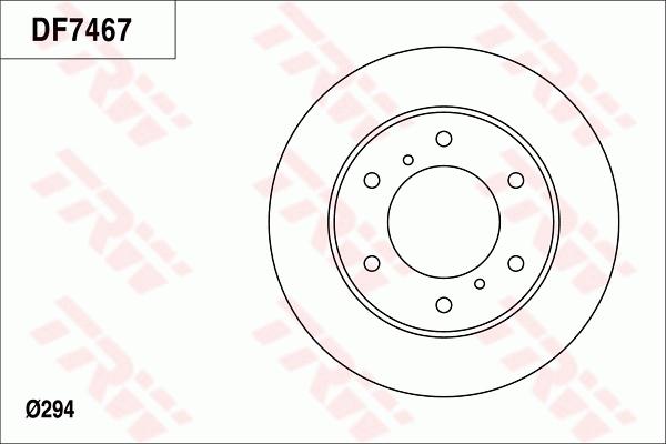 TRW DF7467 - Гальмівний диск autocars.com.ua