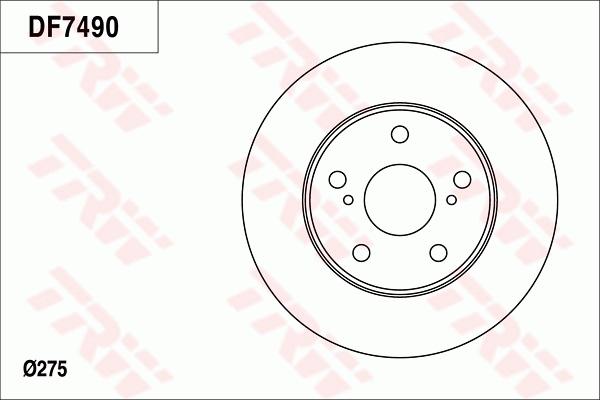 TRW DF7490 - Тормозной диск autodnr.net