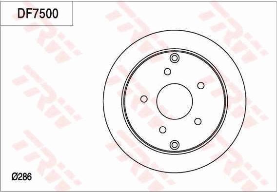 TRW DF7500 - Гальмівний диск autocars.com.ua