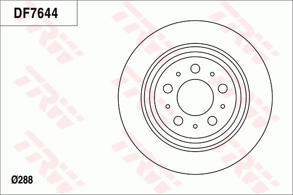 TRW DF7644 - Гальмівний диск autocars.com.ua