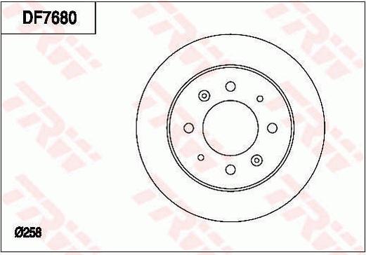 TRW DF7680 - Гальмівний диск autocars.com.ua