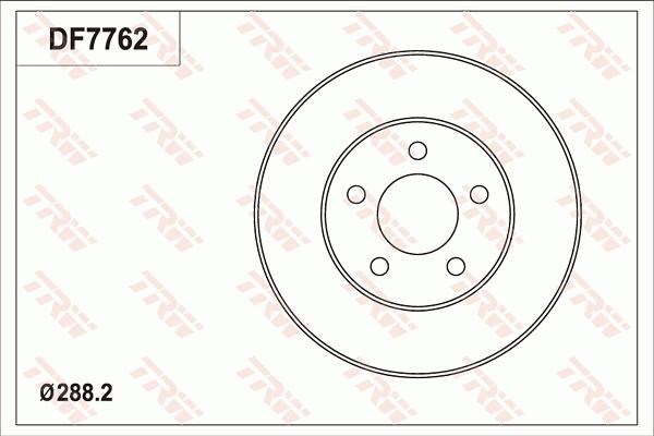 TRW DF7762 - Гальмівний диск autocars.com.ua