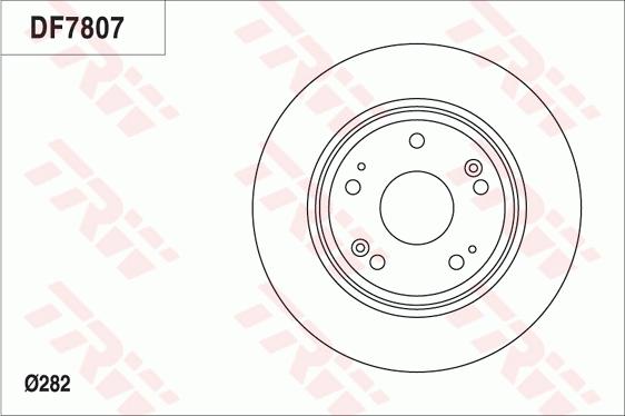 TRW DF7807 - Гальмівний диск autocars.com.ua