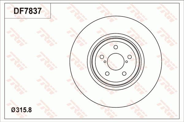 TRW DF7837 - Гальмівний диск autocars.com.ua