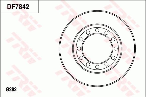 TRW DF7842 - Гальмівний диск autocars.com.ua