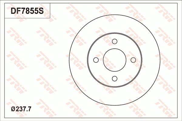 TRW DF7855S - Гальмівний диск autocars.com.ua