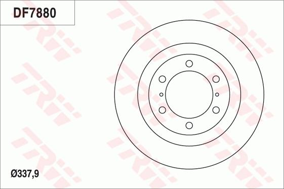 TRW DF7880 - Гальмівний диск autocars.com.ua