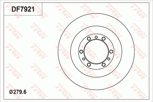 TRW DF7921S - Гальмівний диск autocars.com.ua