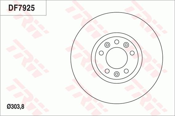 TRW DF7925 - Гальмівний диск autocars.com.ua