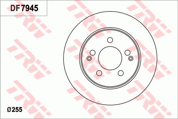TRW DF7945 - Гальмівний диск autocars.com.ua