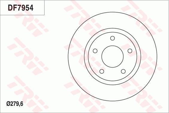 TRW DF7954 - Тормозной диск autodnr.net