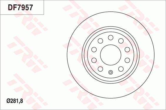 TRW DF7957 - Гальмівний диск autocars.com.ua