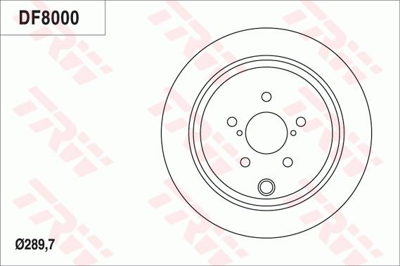 TRW DF8000 - Гальмівний диск autocars.com.ua