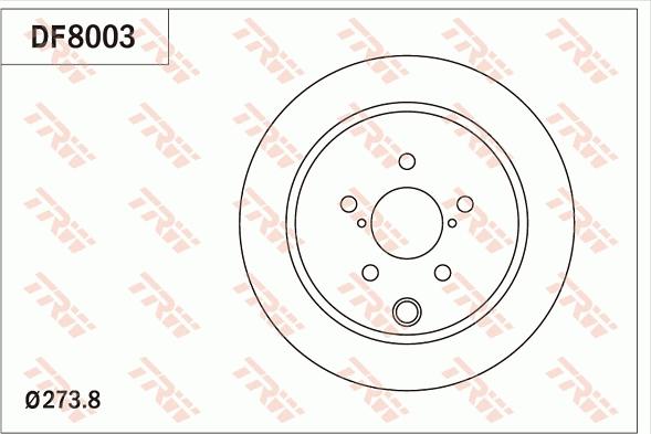 TRW DF8003 - Тормозной диск avtokuzovplus.com.ua