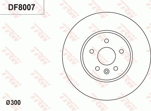 TRW DF8007 - Гальмівний диск autocars.com.ua