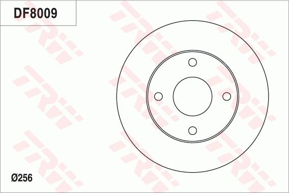 TRW DF8009 - Гальмівний диск autocars.com.ua