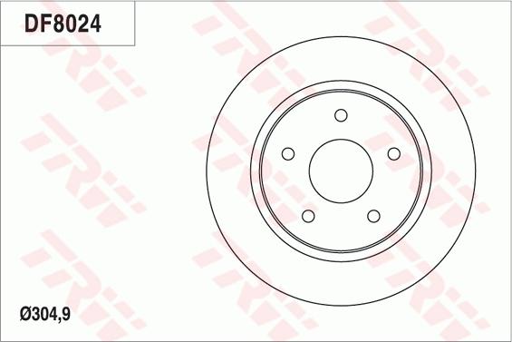 TRW DF8024 - Тормозной диск avtokuzovplus.com.ua