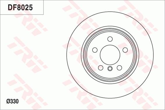 TRW DF8025 - Гальмівний диск autocars.com.ua