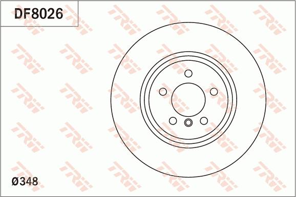 TRW DF8026 - Гальмівний диск autocars.com.ua