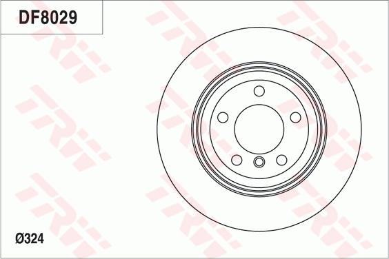 TRW DF8029 - Тормозной диск avtokuzovplus.com.ua