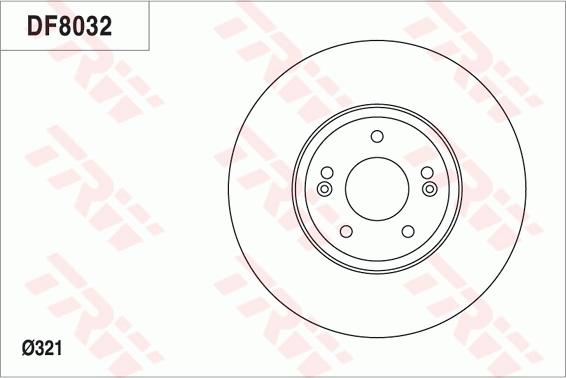 TRW DF8032 - Гальмівний диск autocars.com.ua