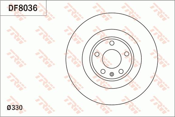 TRW DF8036 - Гальмівний диск autocars.com.ua