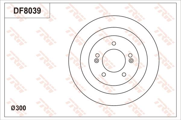 TRW DF8039 - Тормозной диск avtokuzovplus.com.ua