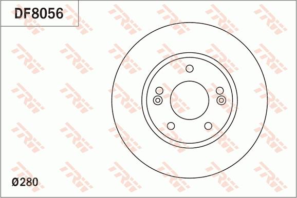 TRW DF8056 - Гальмівний диск autocars.com.ua