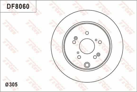 TRW DF8060 - Гальмівний диск autocars.com.ua