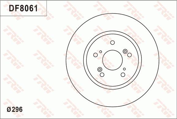 TRW DF8061 - Гальмівний диск autocars.com.ua