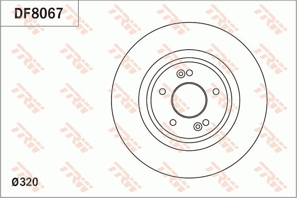 TRW DF8067 - Гальмівний диск autocars.com.ua